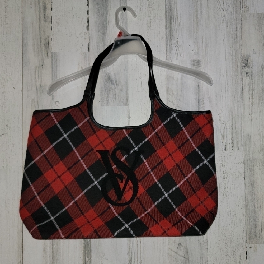 Victorias Secret Plaid Weekender Tote Bag